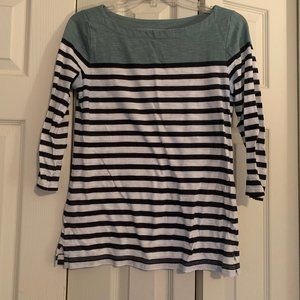 Loft 3/4 sleeve length striped shirt